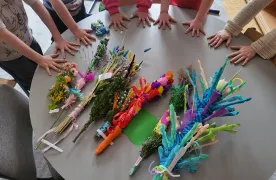 Palmy Wielkanocne wykonane przez uczniów