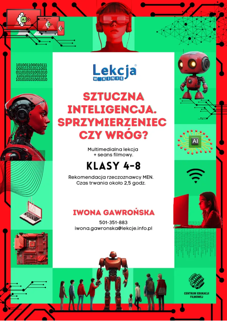 Lekcja w Kinie: „Sztuczna inteligencja – sprzymierzeniec czy wróg?”