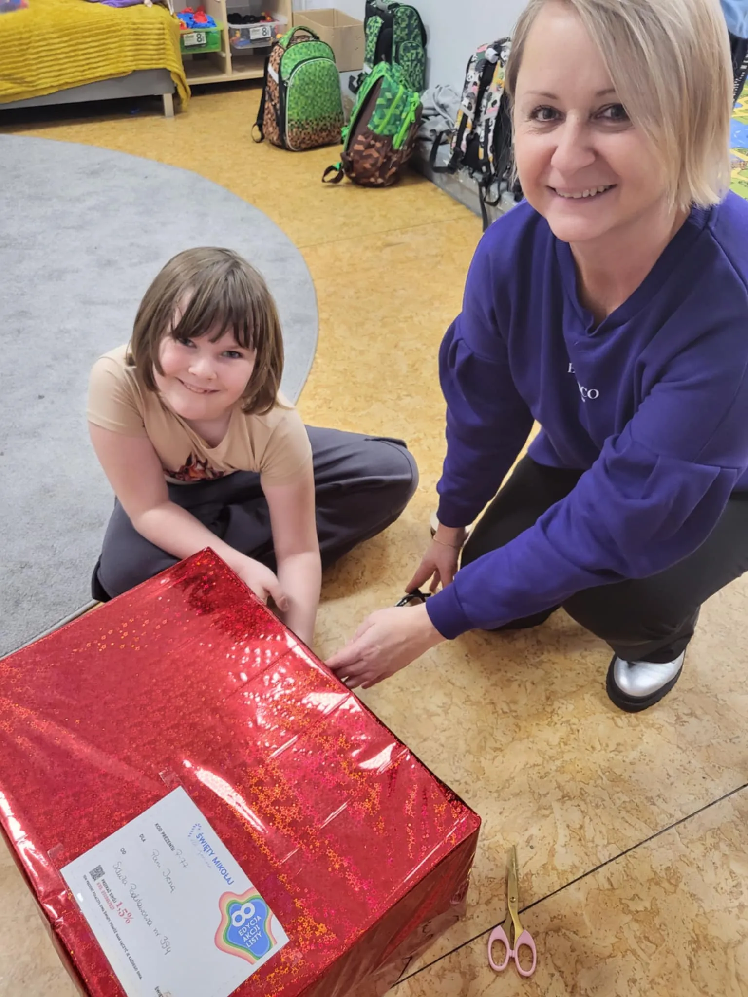 Pakowanie paczki dla Pani Ireny