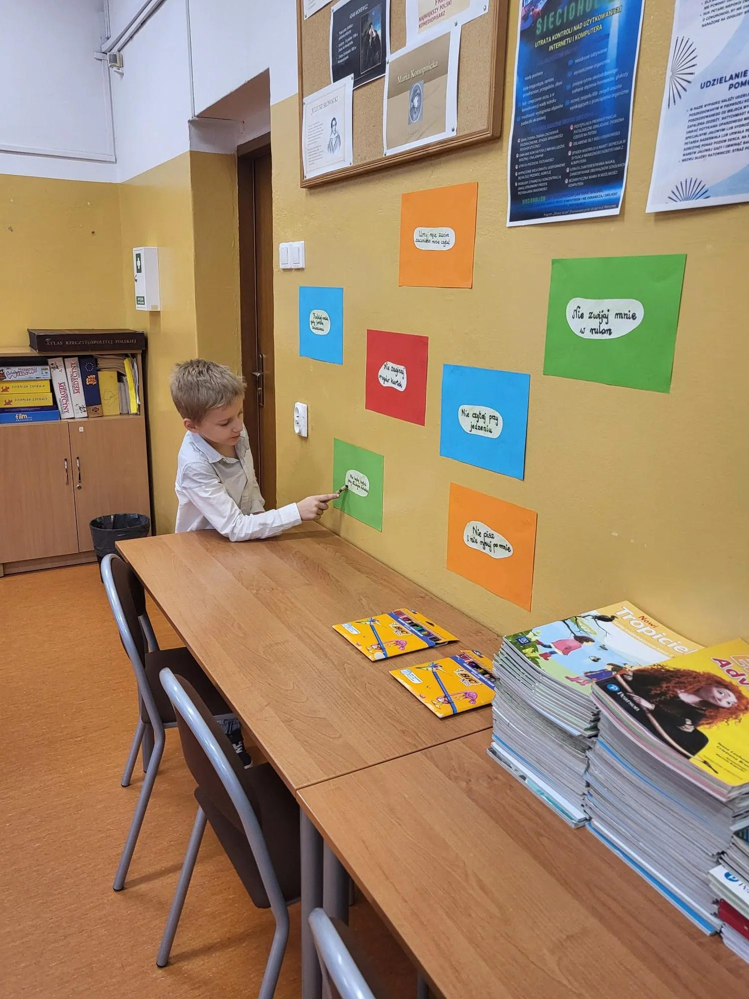 Zadania wykonywane przez uczniów w bibliotece szkolnej 