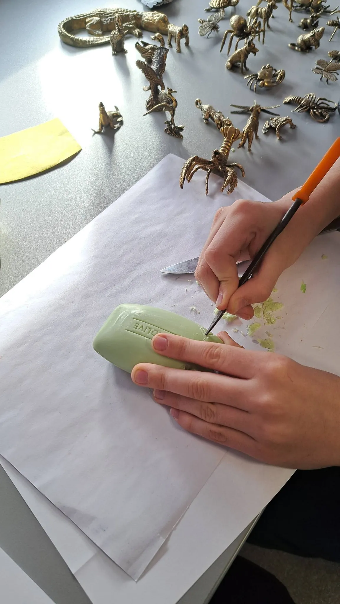 Rzeźba z mydła wykonana przez ucznia