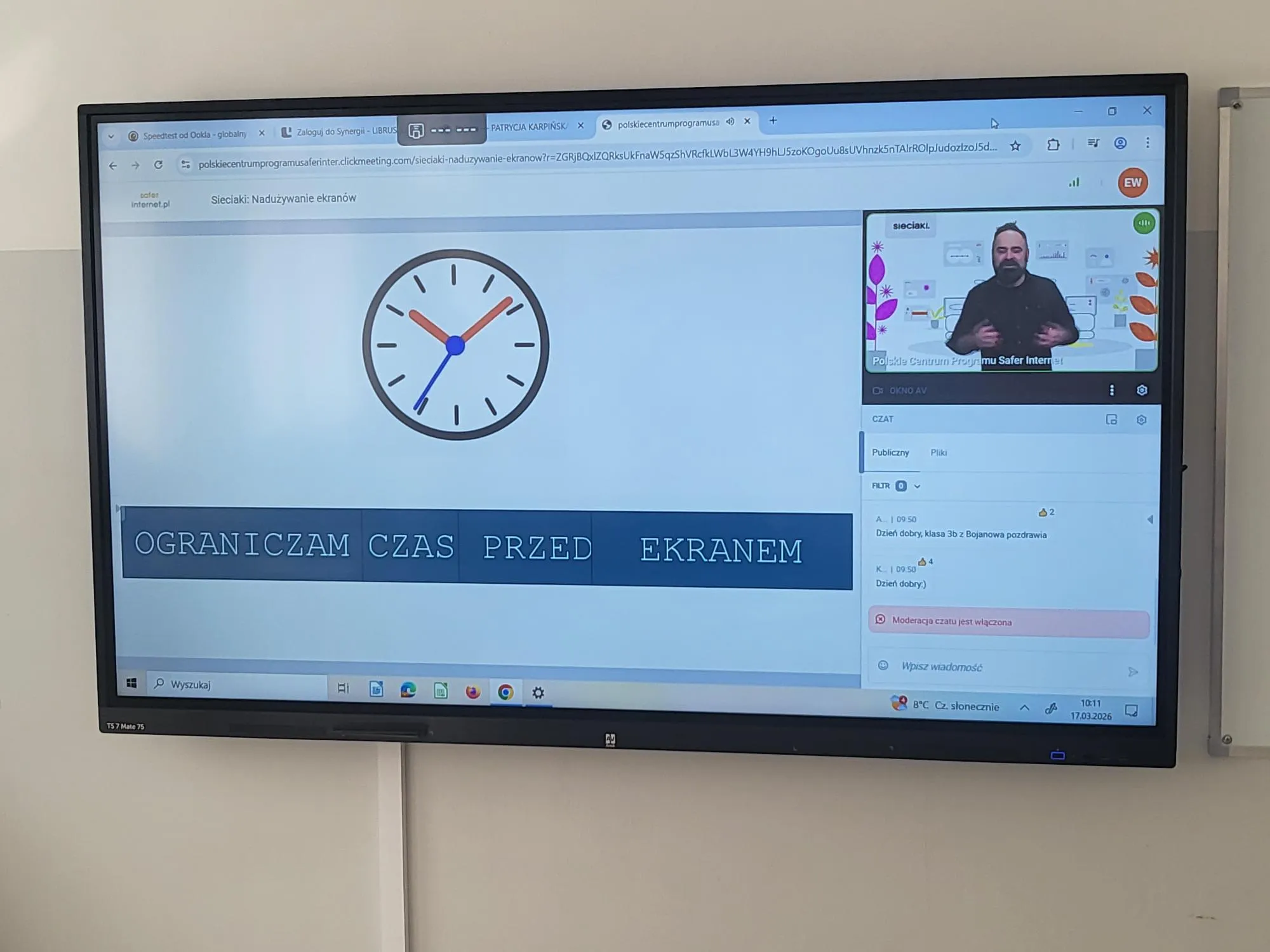 Nadużywanie ekranów- zajęcia online dla uczniów klas 1-3